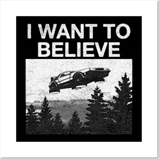 I Want To Believe Delorean Posters and Art